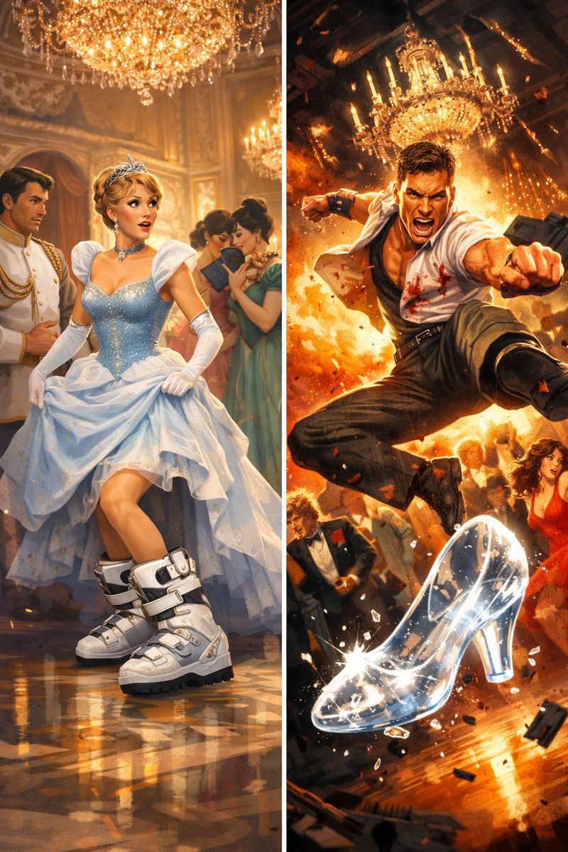 Pantoufle de verre version chaos — illustration